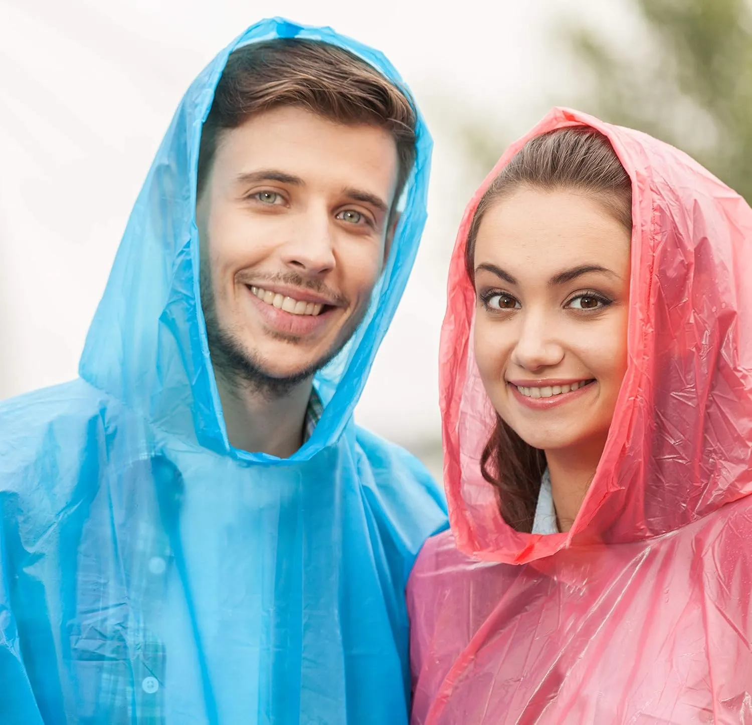 Wealers Rain Ponchos for Adults Teens Disposable Bulk Pack Emergency Raincoat Parks Outdoors Multi Colors Waterproof