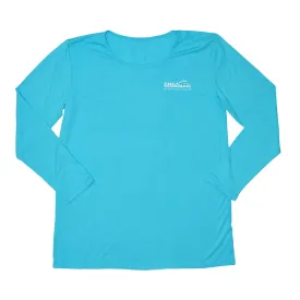 Womens Sun Protective Shirt-Brilliant Cerulean Blue
