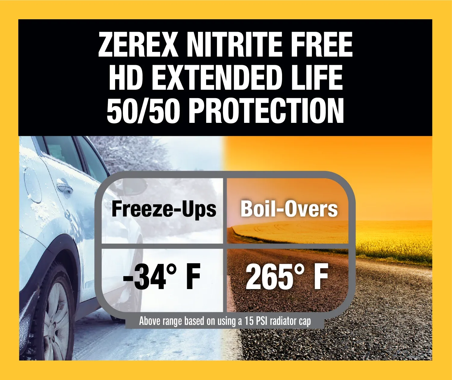 Zerex Heavy Duty Nitrite Free Extended Life Yellow Concentrate Antifreeze